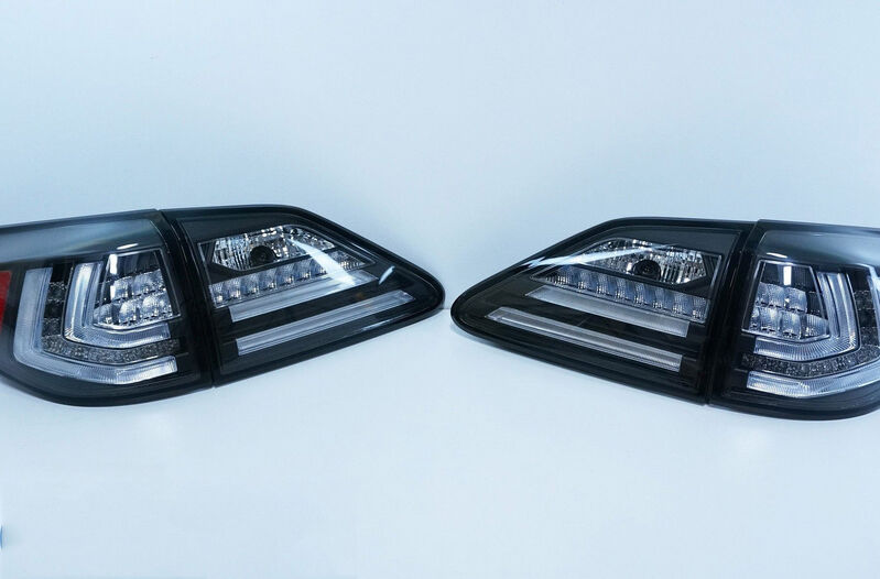 Black 3D LED Sequential Indicators Tail Lights Fit For Lexus RX270 RX350 RH450H 2009-2015