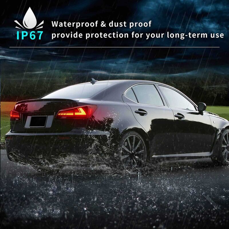 V2 3D Clear Red LED Sequential Tail Lights Fit For Lexus ISF IS250 IS350 2005-2013