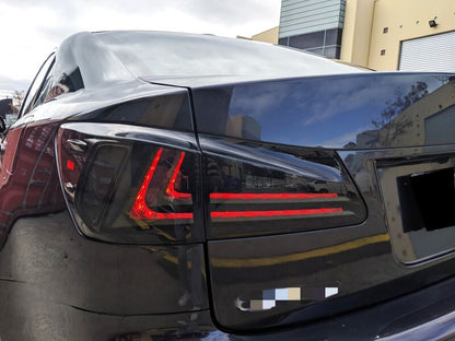 Smoke Black LED Light Bar Tail Lights Fit For Lexus IS250 IS350 ISF 2005-2013