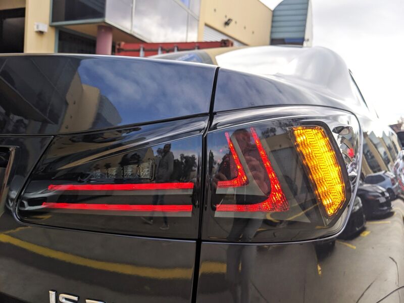 Smoke Black LED Light Bar Tail Lights Fit For Lexus IS250 IS350 ISF 2005-2013