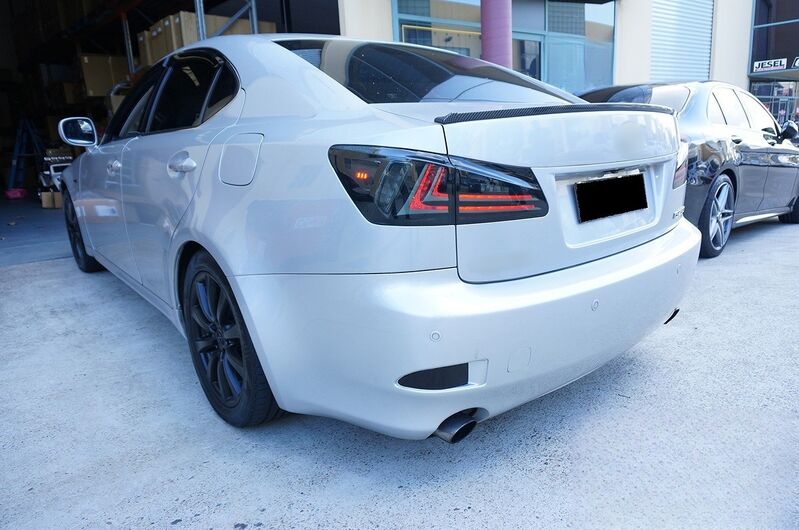 Smoke Black LED Light Bar Tail Lights Fit For Lexus IS250 IS350 ISF 2005-2013