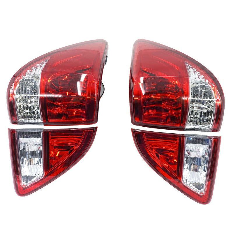 4 Pcs Outer + Inner Rear Tail Lights Brake Lamp Fit For Mazda BT-50 2015-2020
