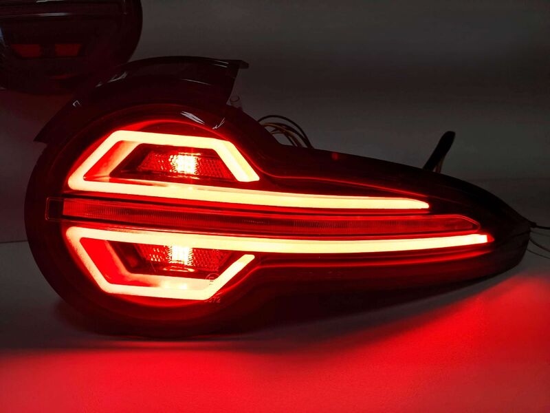 Black 3D Full LED Sequential Indicators Tail Lights Fit For Mazda MX-5 ND 2015-2022