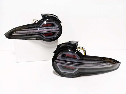 Black 3D Full LED Sequential Indicators Tail Lights Fit For Mazda MX-5 ND 2015-2022