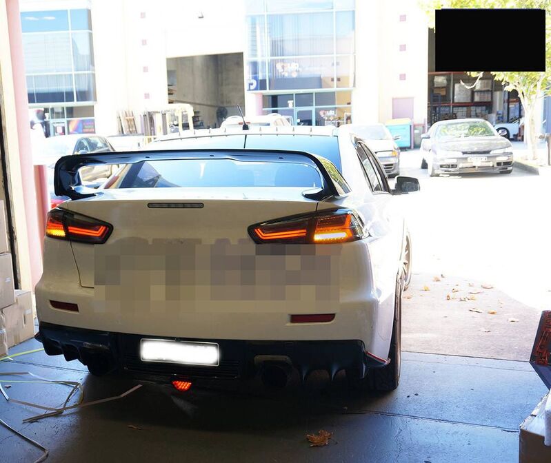 Smoke LED Dynamic Tail Lights Fit For Mitsubishi Lancer CJ EVO X VRX 2007-2018
