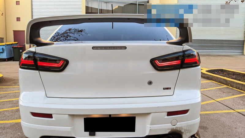 Smoke LED Dynamic Tail Lights Fit For Mitsubishi Lancer CJ EVO X VRX 2007-2018