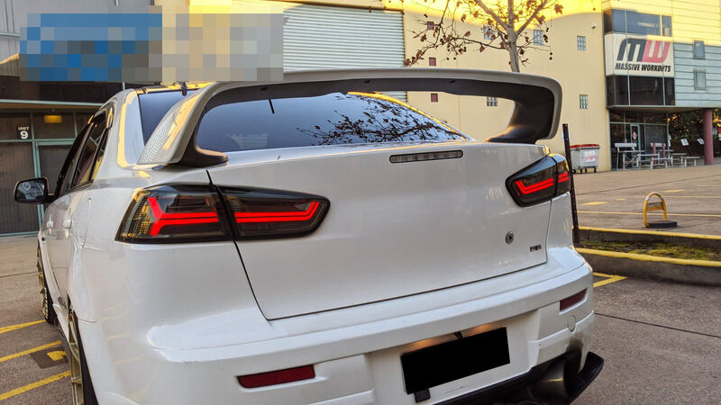 Smoke LED Dynamic Tail Lights Fit For Mitsubishi Lancer CJ EVO X VRX 2007-2018