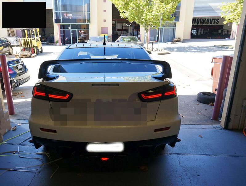 Smoke LED Dynamic Tail Lights Fit For Mitsubishi Lancer CJ EVO X VRX 2007-2018