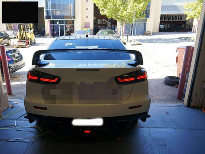 Smoke LED Dynamic Tail Lights Fit For Mitsubishi Lancer CJ EVO X VRX 2007-2018