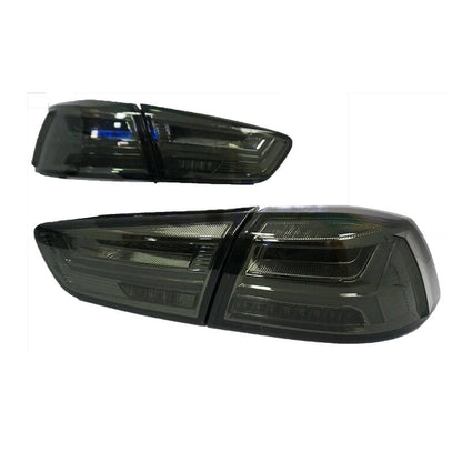 Smoke LED Dynamic Tail Lights Fit For Mitsubishi Lancer CJ EVO X VRX 2007-2018