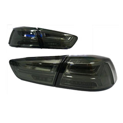 Smoke LED Dynamic Tail Lights Fit For Mitsubishi Lancer CJ EVO X VRX 2007-2018