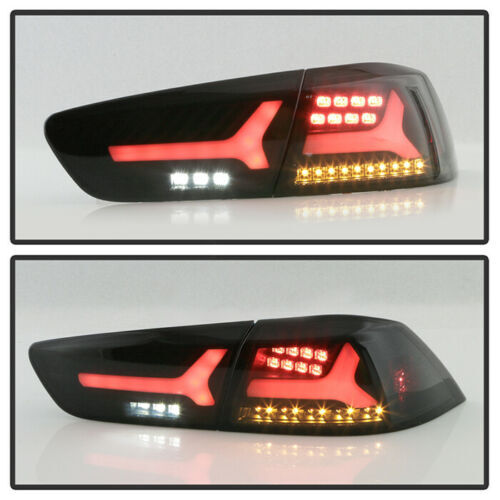 Smoke 3D V2 LED Tail Lights Fit For Mitsubishi Lancer CJ EVO X VRX 2007-2018
