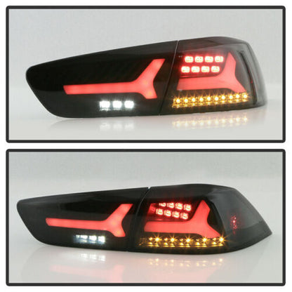 Smoke 3D V2 LED Tail Lights Fit For Mitsubishi Lancer CJ EVO X VRX 2007-2018
