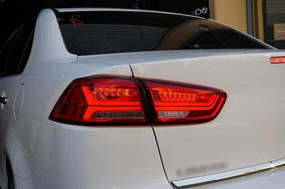 Clear Red LED Dynamic Tail Lights Fit For Mitsubishi Lancer CJ EVO X VRX 2007-2018