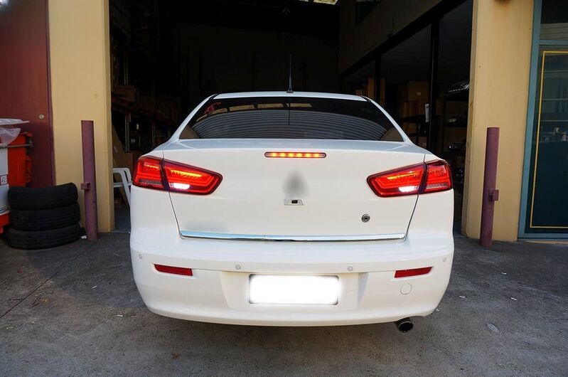 Clear Red LED Dynamic Tail Lights Fit For Mitsubishi Lancer CJ EVO X VRX 2007-2018