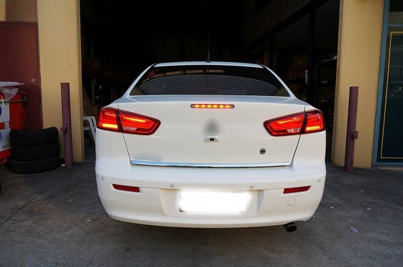 Clear Red LED Dynamic Tail Lights Fit For Mitsubishi Lancer CJ EVO X VRX 2007-2018