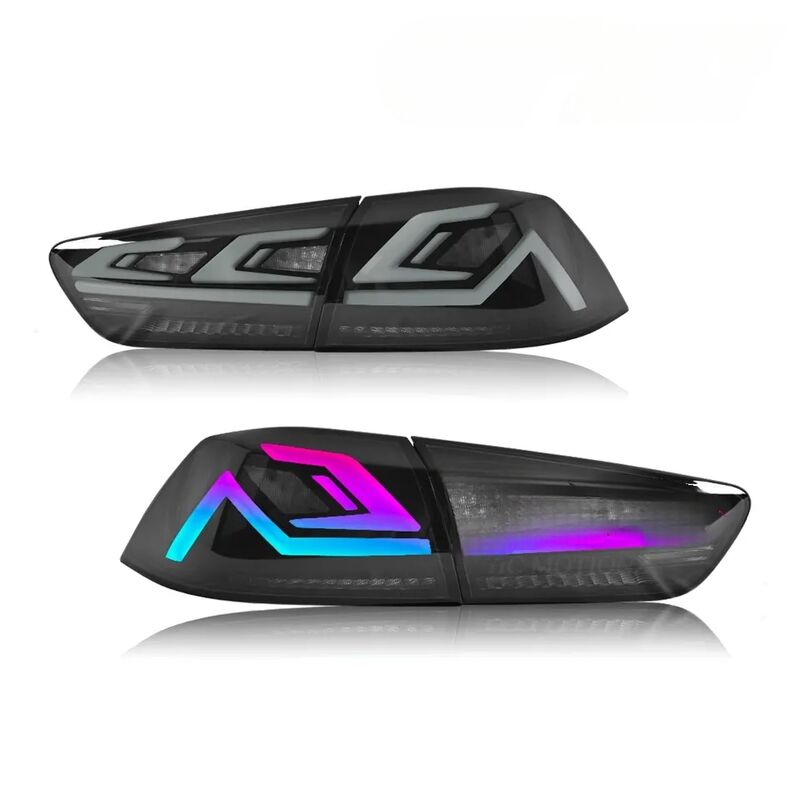 Smoke RGB 3D LED Dynamic Tail Lights Fit For Mitsubishi Lancer CJ EVO X VRX 2007-2018