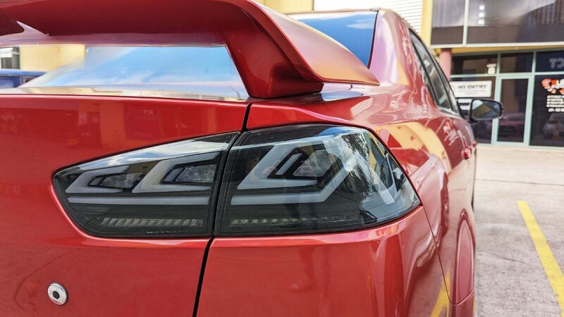Smoke RGB 3D LED Dynamic Tail Lights Fit For Mitsubishi Lancer CJ EVO X VRX 2007-2018