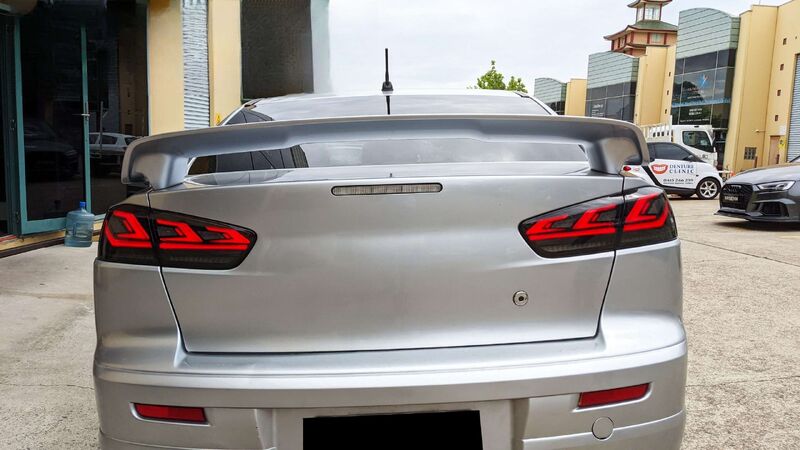 Smoke RGB 3D LED Dynamic Tail Lights Fit For Mitsubishi Lancer CJ EVO X VRX 2007-2018