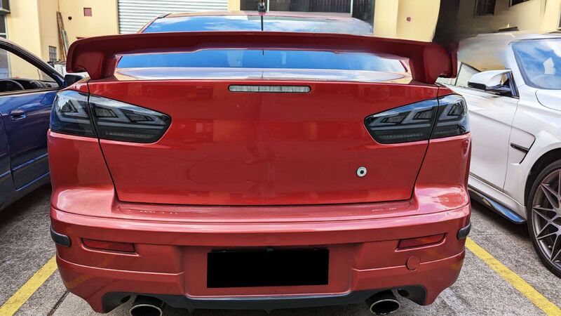 Smoke RGB 3D LED Dynamic Tail Lights Fit For Mitsubishi Lancer CJ EVO X VRX 2007-2018