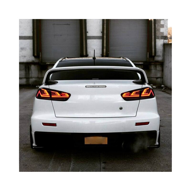 Smoke 3D V3 LED Tail Lights Fit For Mitsubishi Lancer CJ EVO X VRX 2007-2018