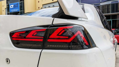 Smoke 3D V3 LED Tail Lights Fit For Mitsubishi Lancer CJ EVO X VRX 2007-2018
