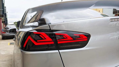 Smoke 3D V3 LED Tail Lights Fit For Mitsubishi Lancer CJ EVO X VRX 2007-2018