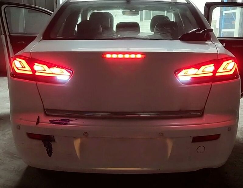 Clear Red 3D V3 LED Tail Lights Fit For Mitsubishi Lancer CJ EVO X VRX 2007-2018