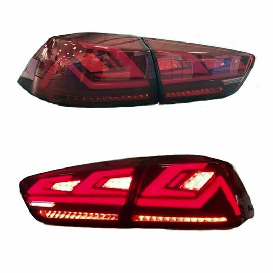 Clear Red 3D V3 LED Tail Lights Fit For Mitsubishi Lancer CJ EVO X VRX 2007-2018