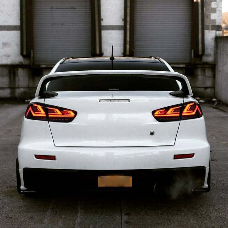 Clear Red 3D V3 LED Tail Lights Fit For Mitsubishi Lancer CJ EVO X VRX 2007-2018