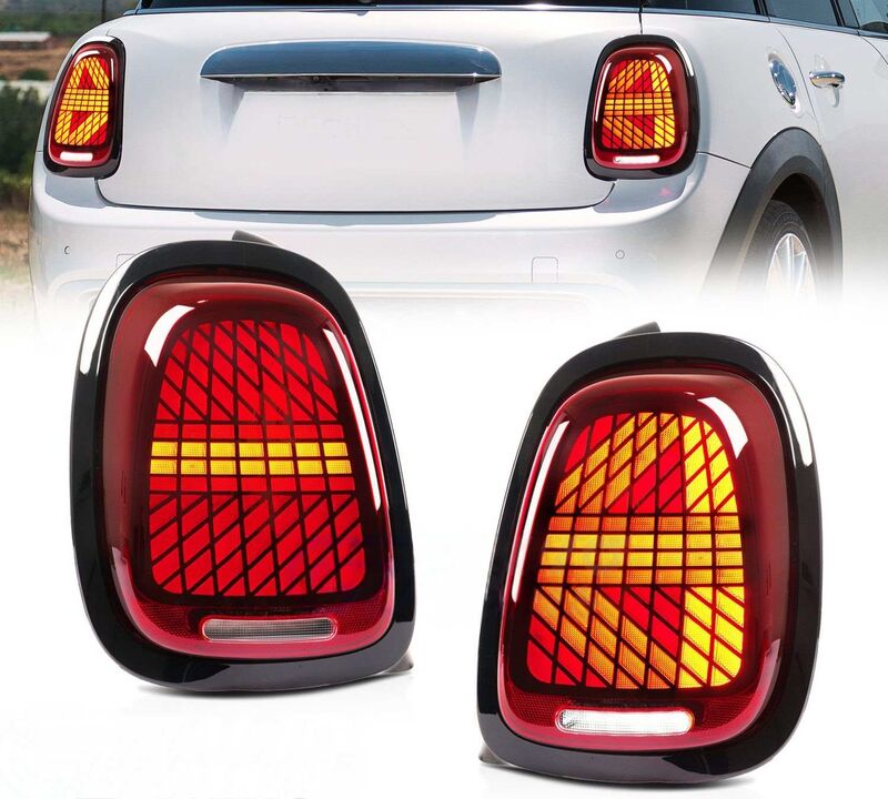 Clear Red LED Sequential Signal Tail Lights Fit For Mini Cooper F55/56/57 2014-2021