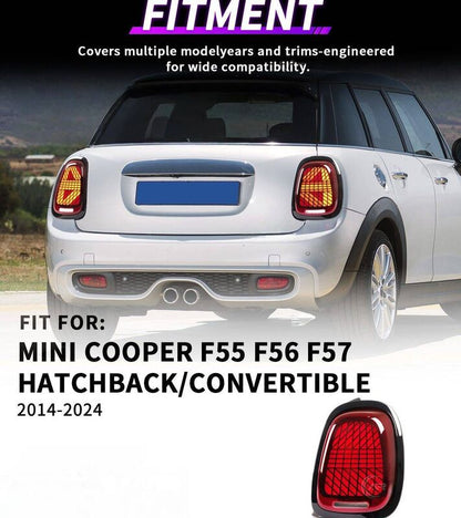 Clear Red LED Sequential Signal Tail Lights Fit For Mini Cooper F55/56/57 2014-2021