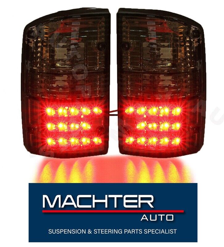 Pair Smoked LED Tail Light Lamps Fit For Nissan Patrol GQ 1&2 Series 1988-1997