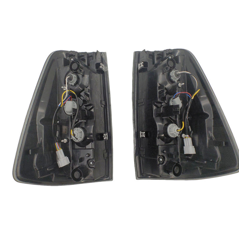 Pair Smoked Black Tail Lights With Bulbs Fit For Nissan Navara NP300 D23 2015-2022