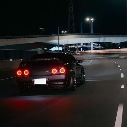 78 Works Fiber Ring LED Taillights Fit For Nissan Skyline R32 GTR GTST 2 Door Coupe 1989-1994