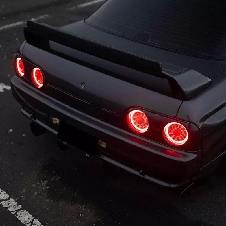 78 Works Fiber Ring LED Taillights Fit For Nissan Skyline R32 GTR GTST 2 Door Coupe 1989-1994