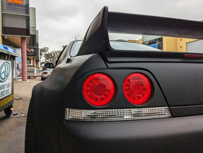 78 Works Fiber Ring LED Taillights Fit For Nissan Skyline R33 GTR GTS25T GTST 1993-1998