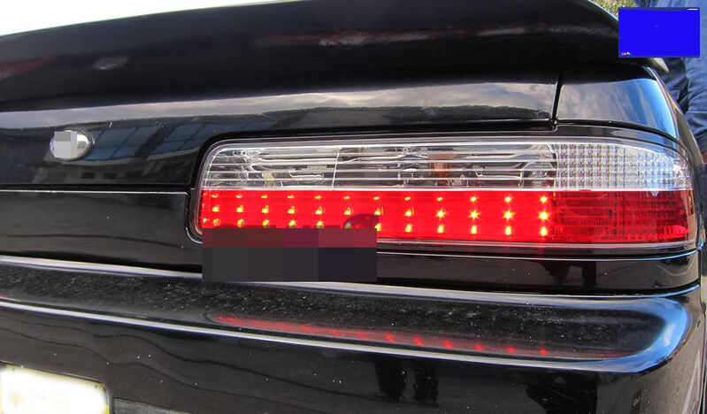 Clear Red LED Tail Lights Fit For Nissan Silvia S13 DMAX 1989-1994