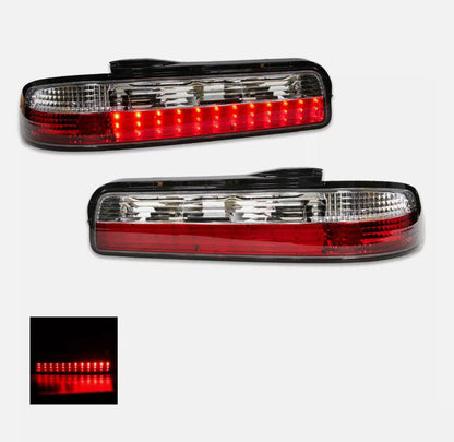 Clear Red LED Tail Lights Fit For Nissan Silvia S13 DMAX 1989-1994