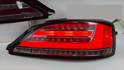 Black Fiber Sequential LED Tail Lights Fit For Nissan 200SX S15 Silvia Spec R 1999-2002