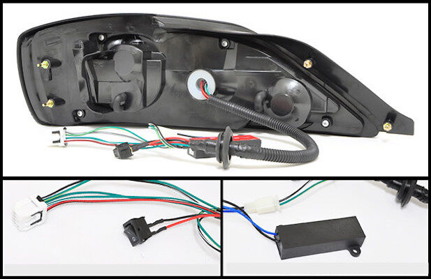 Black Fiber Sequential LED Tail Lights Fit For Nissan 200SX S15 Silvia Spec R 1999-2002