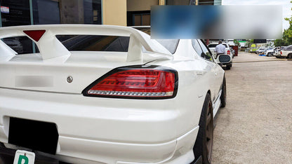 Clear Red Fiber Sequential LED Tail Lights Fit For Nissan Silvia 200SX S15 Spec R 1999-2002