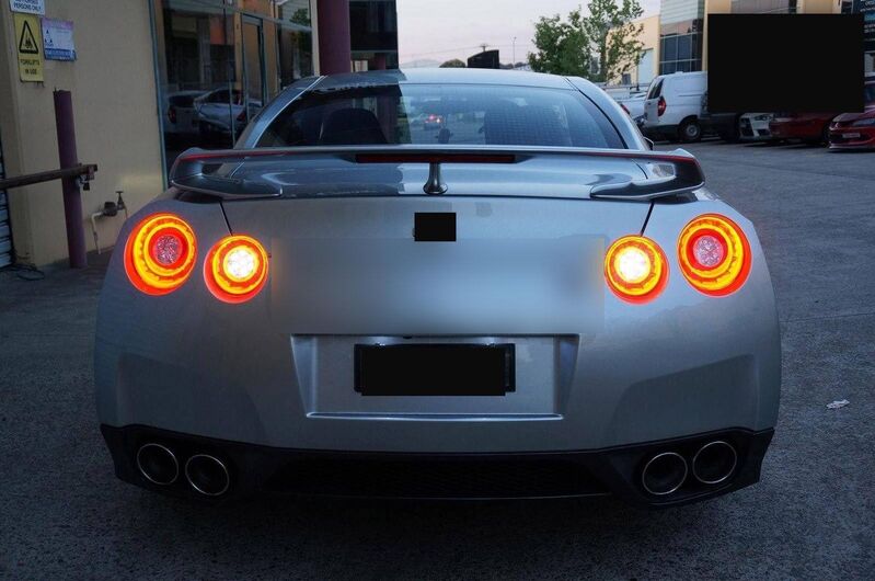 Crystal Eye Smoke Red 3D LED Stripe Bar Tail Lights Fit For Nissan GTR R35 VQ38 2007-2021