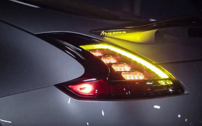 COPLUS Full LED Smoke Sequential Tail Lights Fit For Nissan 370Z 2008-2021