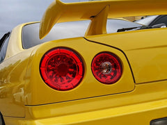 Clear Red LED Tail Lights Fit For Nissan Skyline R34 GTR GTT 1999-2002