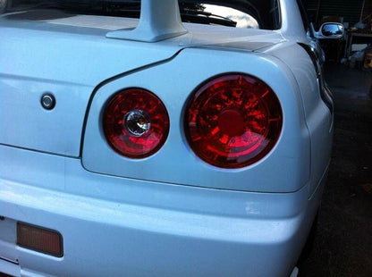 Clear Red LED Tail Lights Fit For Nissan Skyline R34 GTR GTT Coupe 1999-2002