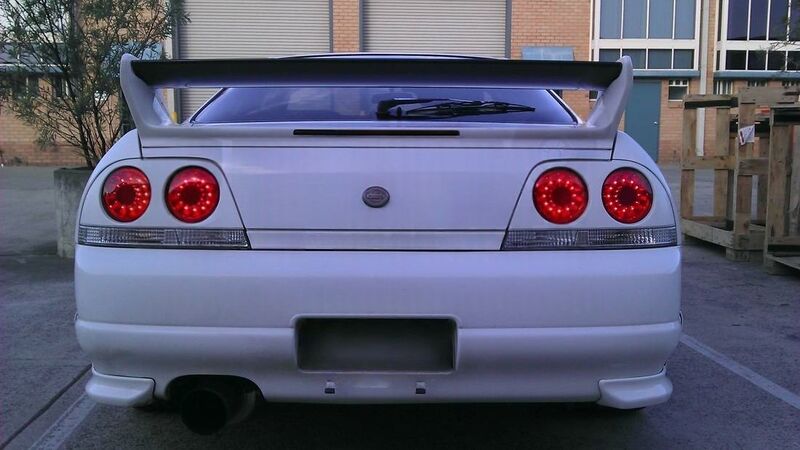Clear Red LED Tail Lights Fit For Nissan Skyline R33 GTR GTST RB26 1995-1998