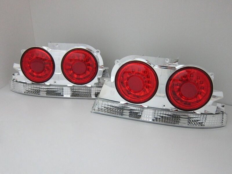 Clear Red LED Tail Lights Fit For Nissan Skyline R33 GTR GTST Coupe 1995-1998