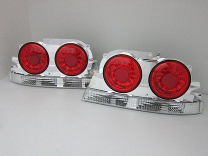 Clear Red LED Tail Lights Fit For Nissan Skyline R33 GTR GTST Coupe 1995-1998