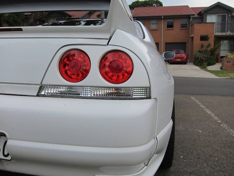 Clear Red LED Tail Lights Fit For Nissan Skyline R33 GTR GTST Coupe 1995-1998